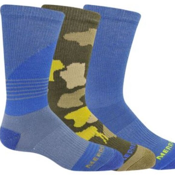 MERRELL Cushioned Hybrid Hike Crew 6 Pack Women's socks M/L 5-9  Kids 3.5-7 NEW - Picture 10 of 11